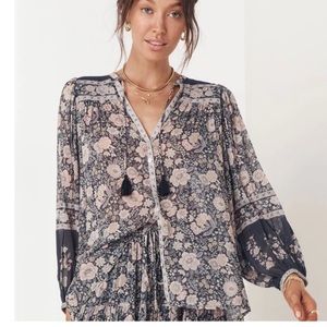 Spell Juniper Blouse Charcoal